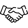 Sourcing Control Handshake Icon